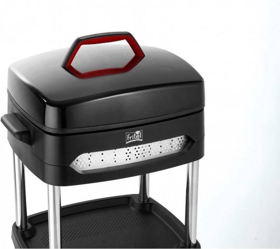 Fritel BBQ 3256 Barbecue met deksel + 2000W + grilloppervlakte 40x36cm + afneembare grill zwart