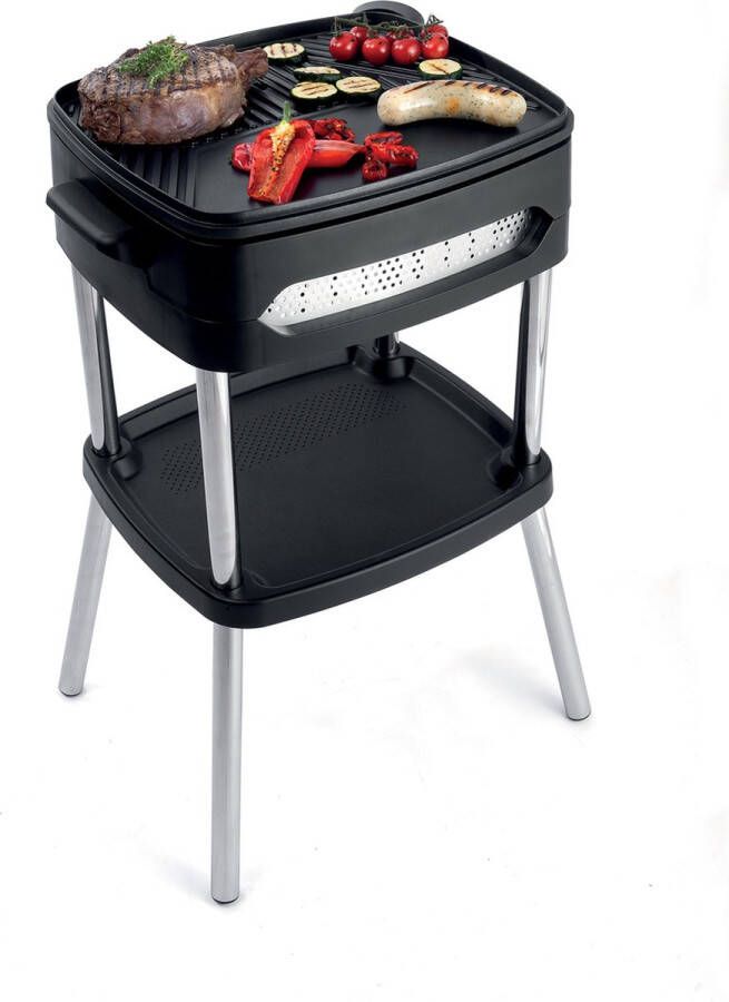 Fritel BBQ 3256 Barbecue met deksel + 2000W + grilloppervlakte 40x36cm + afneembare grill zwart