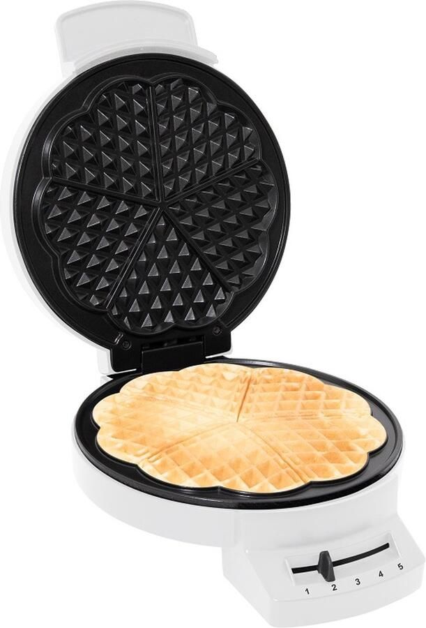 Fritel A202 hartjeswafelijzer wit diameter 20 cm vaste bakplaten