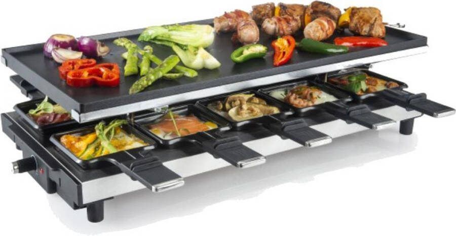 Fritel RG 4180 Raclettegrill met 2 in 1 bakplaat grilloppervlak (LxB) 48 5x24cm 2 tot 10 personen