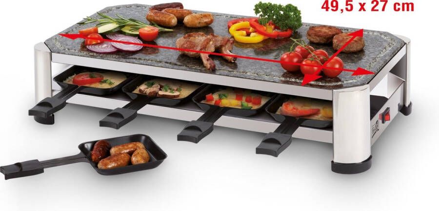 Fritel SG 2180 Steengrill met raclettefunctie grilloppervlak (LxB) 49 5x27cm 2 tot 8 personen - Foto 3