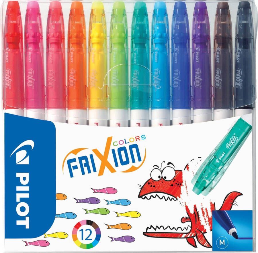 OfficeTown Pilot viltstift Frixion Colors etui met 12 stuks