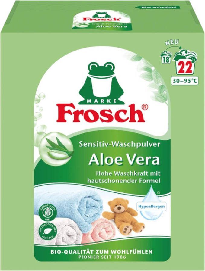 Frosch Sensitive Waspoeder Aloë Vera 1 45 kg 22 Wasbeurten Hypoallergeen Langdurige kleurbescherming Gevoelige huid