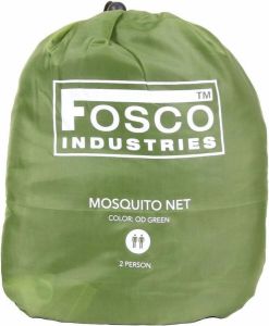 Fosco Industries Groen klamboe muskietennet 2 personen