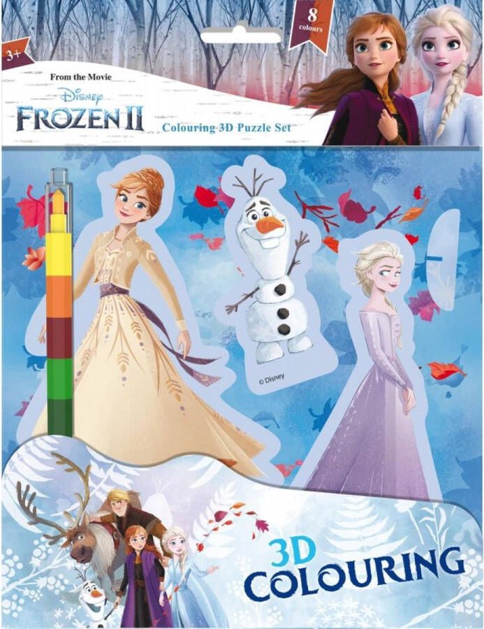 Frozen ii Frozen 3D kleuren Elsa Olaf Voor kinderkamer Inclusief regenboog waskrijt