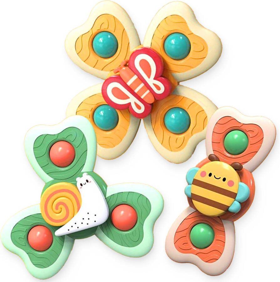 Frummel Fidget Spinners XL met Zuignap Badspeelgoed Sensorisch speelgoed Fidget Toys Badspinner Fidget Spinner voor op Autoraam 3 stuks