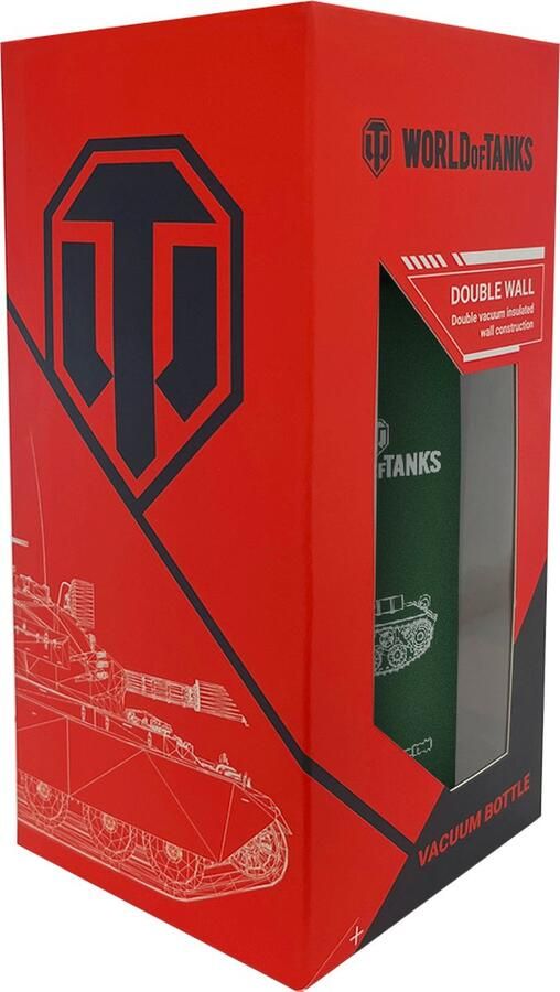FS Holding Ltd World Of Tanks Thermosfles Tank Schematics Groen 650 ml