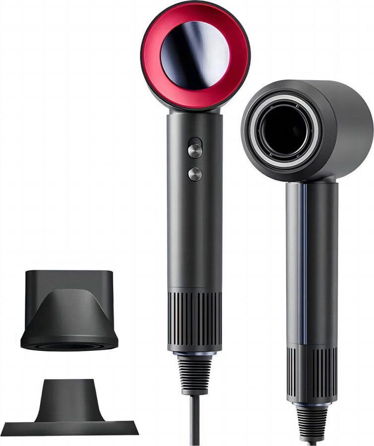 Fuegobird Negatieve Ionen Hoge Snelheid Snel Droog Haardroger Föhn met Diffuser 110.000 RPM Borstelloze Motor 1600W Donkergrijs
