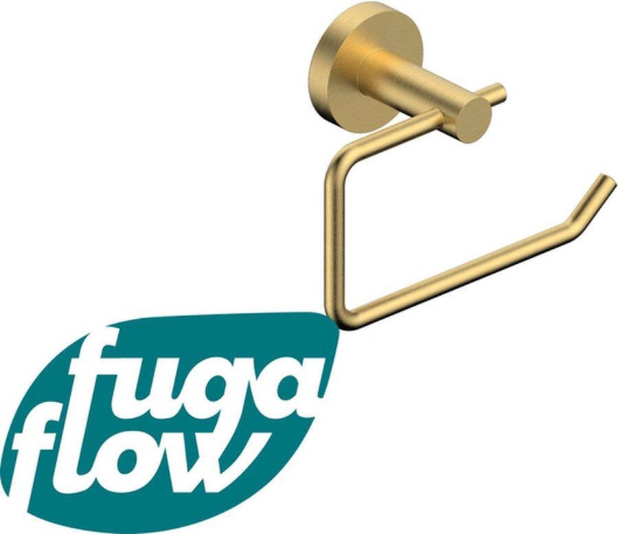 FugaFlow Eccelente Acces Toiletrolhouder zonder klep rond Geborsteld Messing PVD