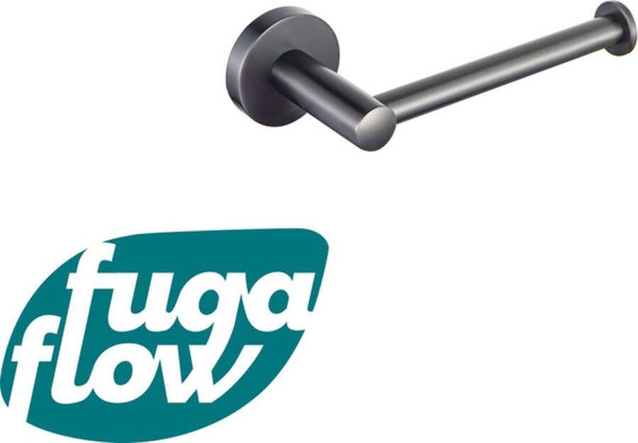 FugaFlow Eccelente Acces Toiletrolhouder zonder klep rond gunmetal PVD