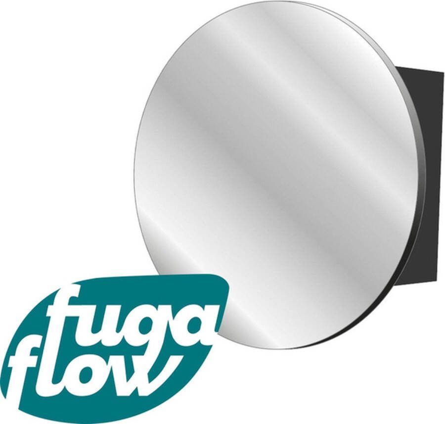 FugaFlow Eccelente Arredo spiegel badkamer spiegelkast rond spiegel badkamer spiegelkast 60cm kast 40x40x13cm zwart