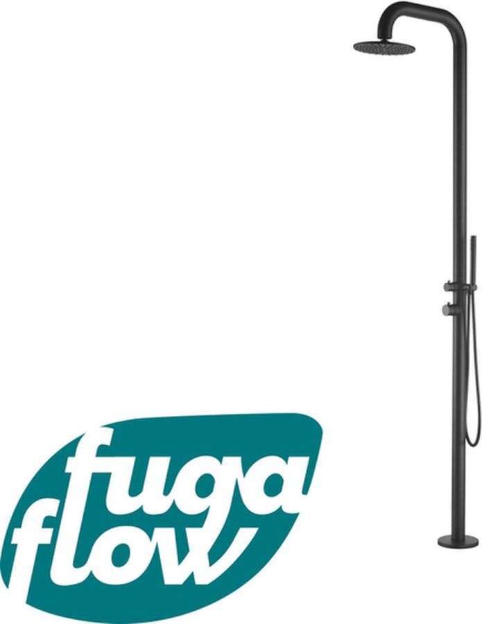 FugaFlow Eccelente Sobrado Badkamer Deluxe Vrijstaande Buitendouche RVS 316 handdouche regendouche mat zwart