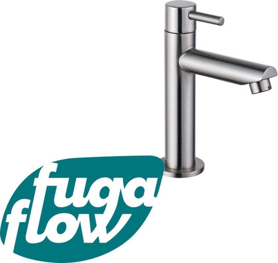 FugaFlow Eccelente Sobrado Badkamer Fonteinkraan 14.4cm opbouw 1gats PVD geborsteld RVS