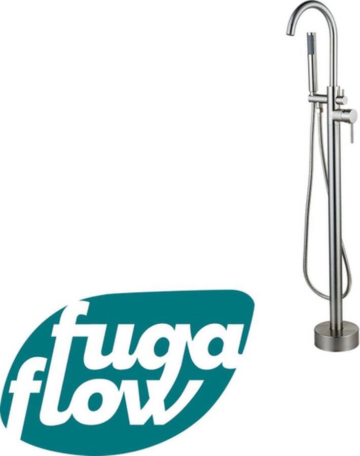 FugaFlow Eccelente Sobrado Badkamer Vrijstaande Badkraan 107.8cm handdoucheset geborsteld RVS PVD