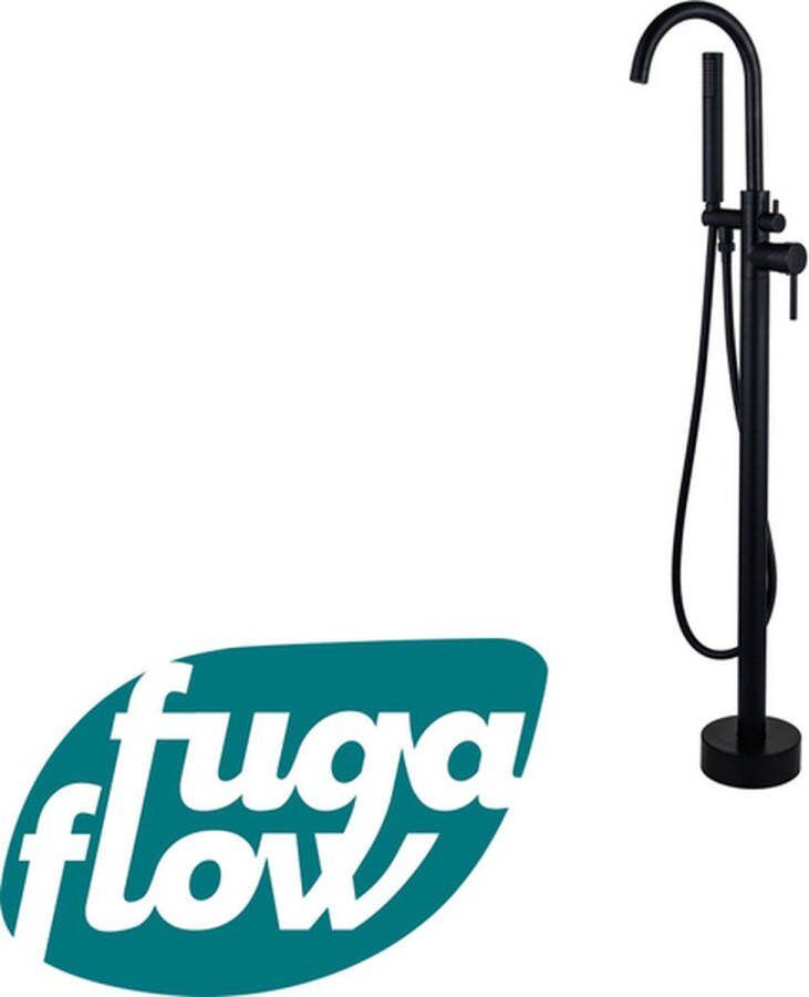 FugaFlow Eccelente Sobrado Badkamer Vrijstaande Badkraan 107.8cm handdoucheset mat Zwart