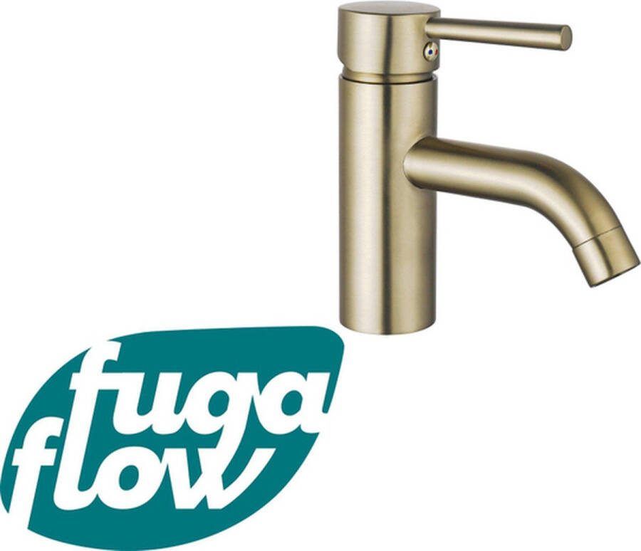 FugaFlow Eccelente Sobrado Badkamer Wastafelkraan 14.6cm opbouw geborsteld messing PVD
