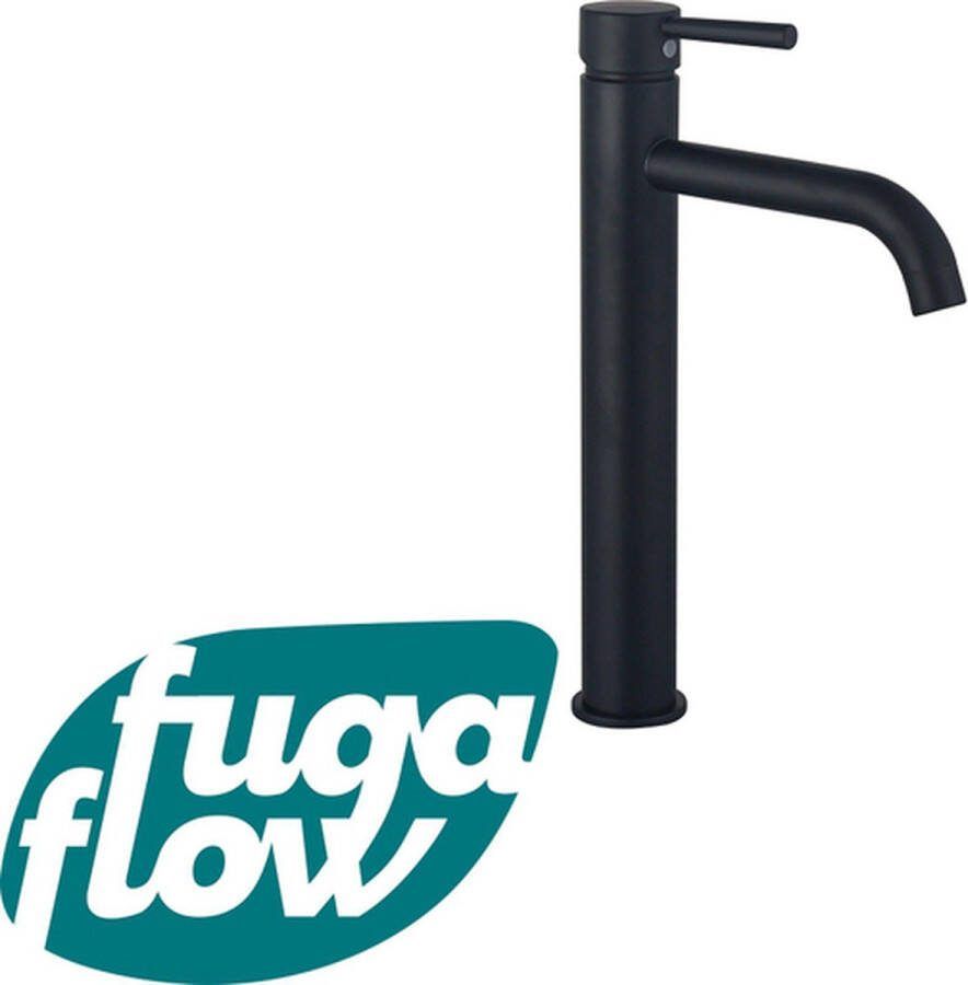 FugaFlow Eccelente Sobrado Badkamer Wastafelkraan 33.9cm verhoogd opbouw mat zwart