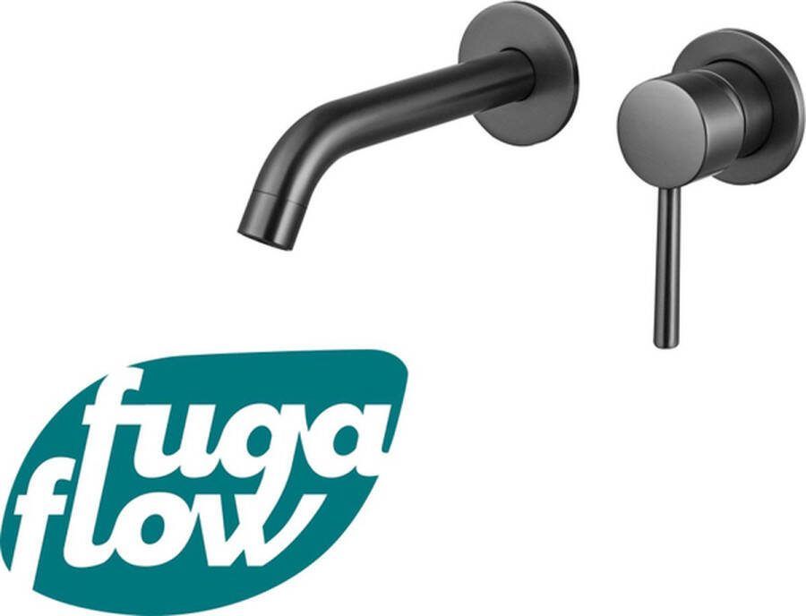 FugaFlow Eccelente Sobrado Badkamer Wastafelkraan inbouw met inbouwdeel gun metal PVD