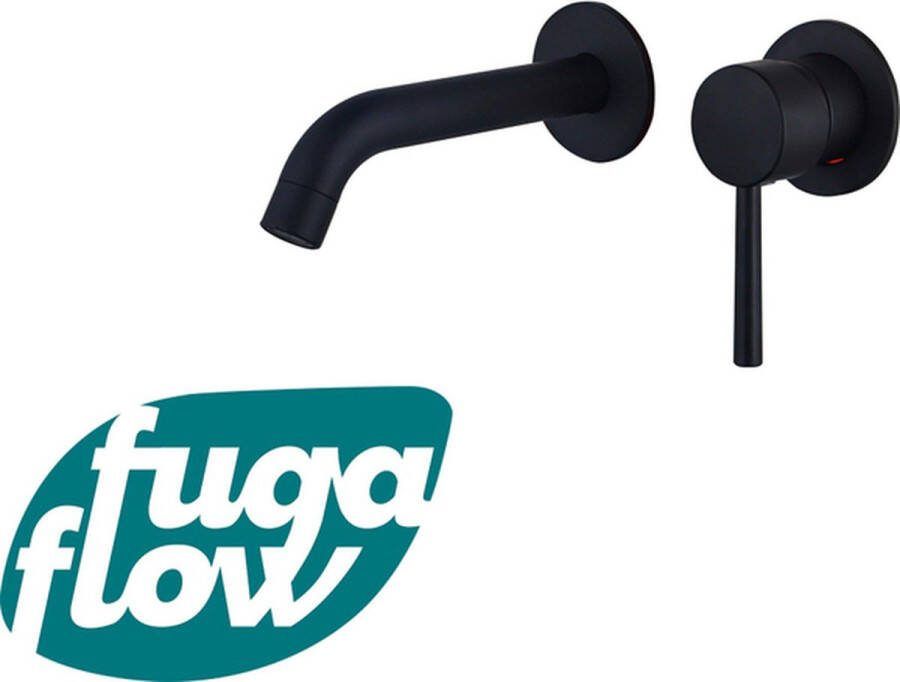 FugaFlow Eccelente Sobrado Badkamer Wastafelkraan inbouw met inbouwdeel zwart mat
