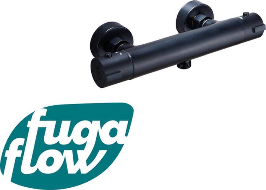 FugaFlow Efficiente Sobrado thermostatische douchekraan zwart