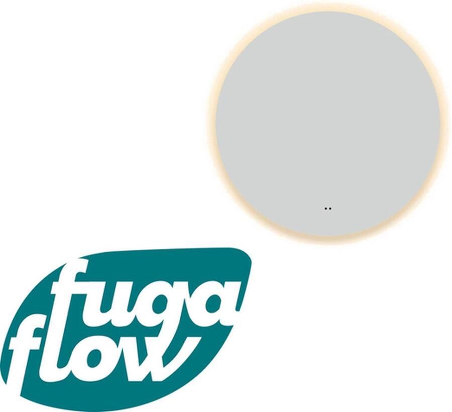 FugaFlow Eccelente Arredo Badkamerspiegel rond diameter 60cm indirecte LED verlichting spiegelverwarming infrarood schakelaar