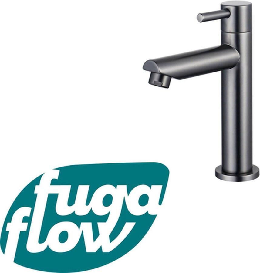 FugaFlow Eccelente Sobrado Badkamer Fonteinkraan 14.4cm opbouw 1 gats PVD gepolijst gunmetal