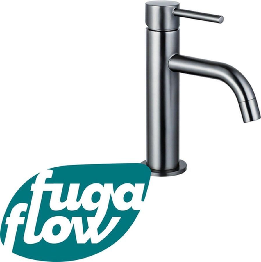 FugaFlow Eccelente Sobrado Badkamer Slim Wastafelkraan 17.3cm opbouw gunmetal PVD