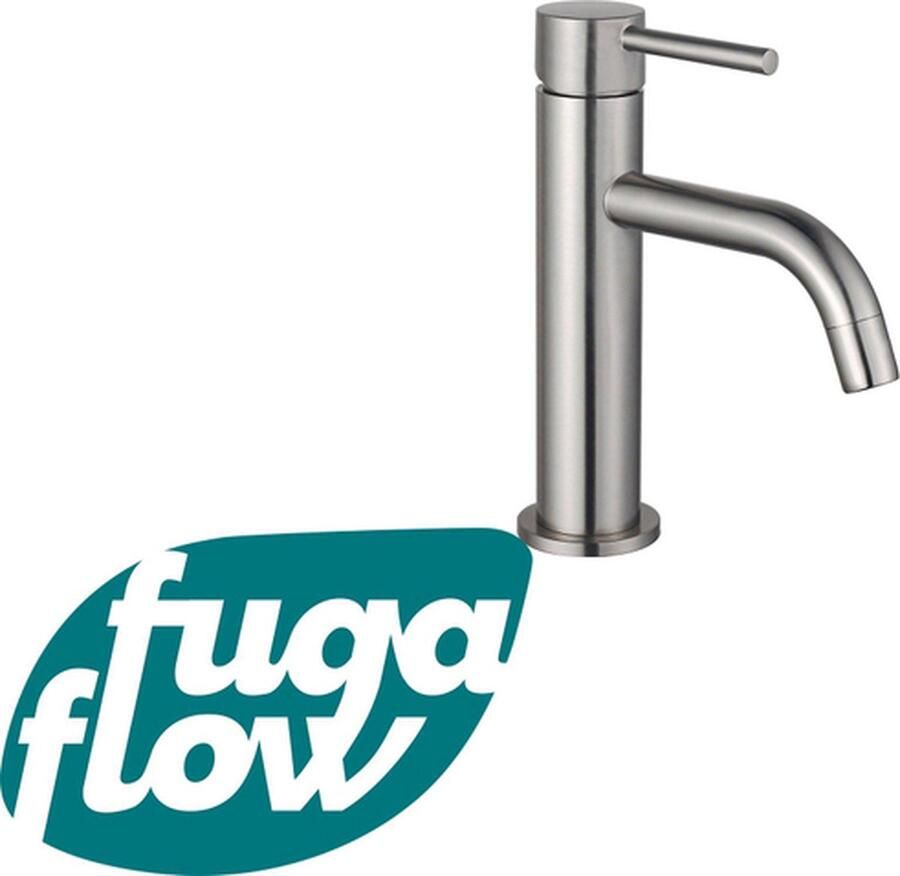 FugaFlow Eccelente Sobrado Badkamer Slim Wastafelkraan 17.3cm opbouw RVS geborsteld PVD