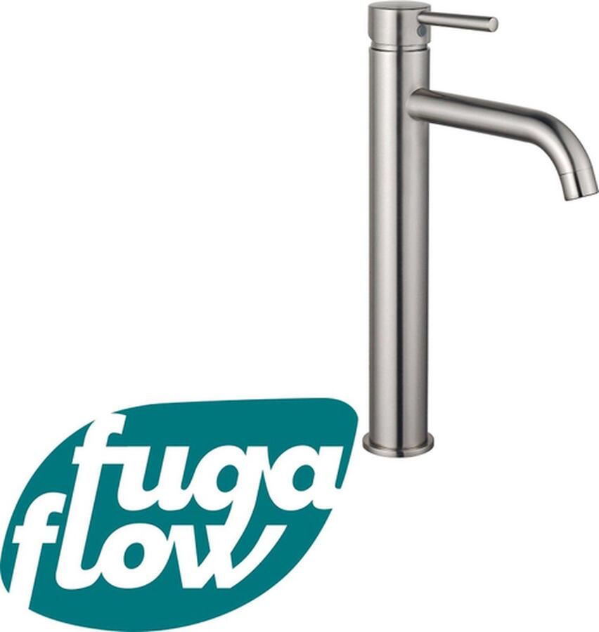 FugaFlow Eccelente Sobrado Badkamer Wastafelkraan 33.9cm verhoogd opbouw RVS geborsteld PVD
