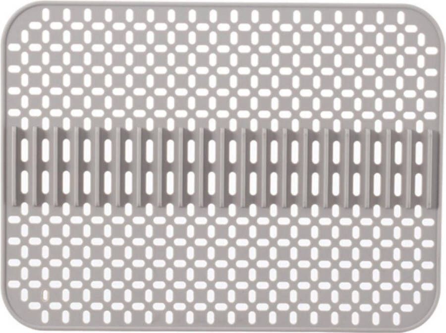 Fuleadture SinkSide Afdruipmat Siliconen Vaat Afwas Droogmat 43 x 32 cm Grijs