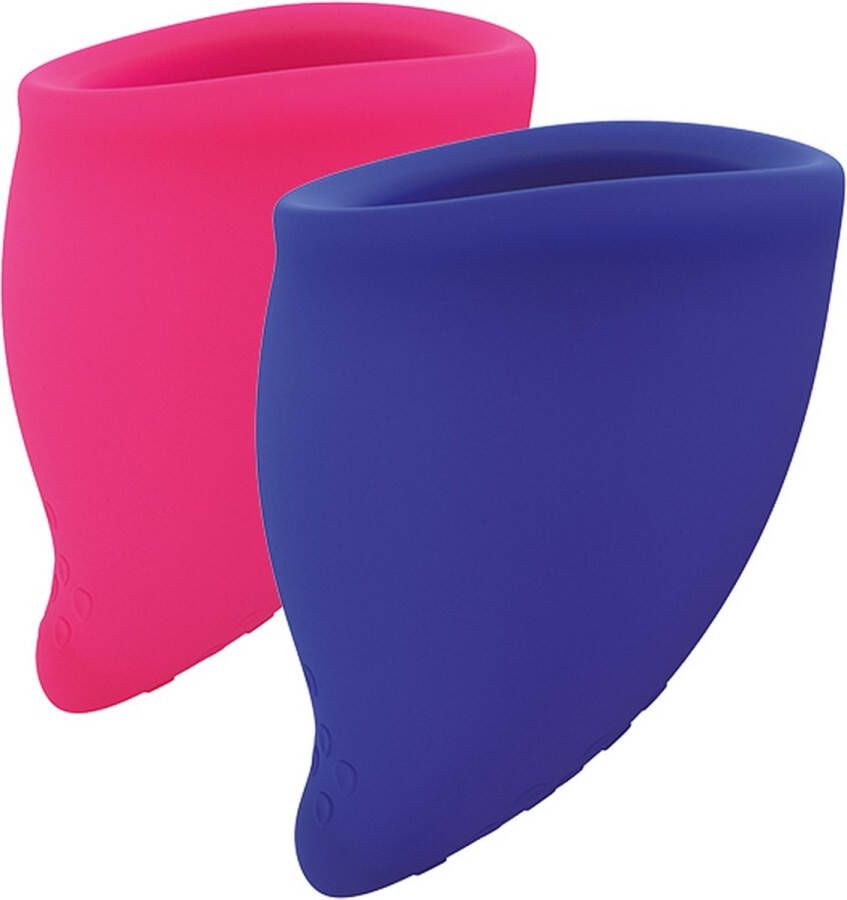Fun Factory Fun Cup Explore Kit (maat A + maat B) Menstruatie Cup Roze & Blauw Stimulerend supplement