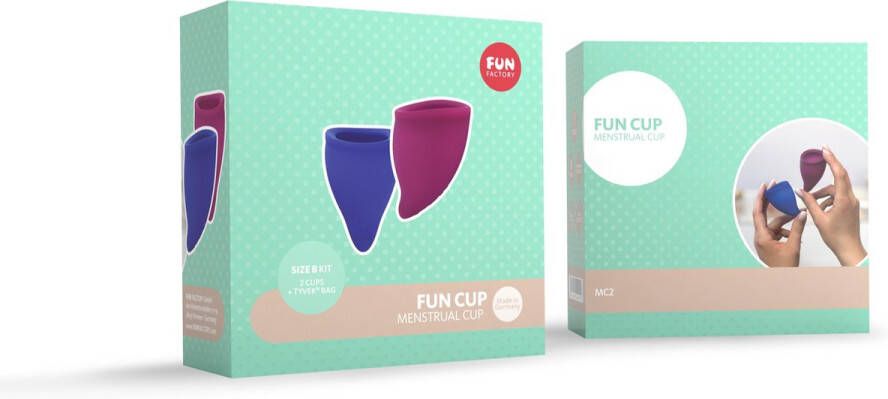 Fun Factory Fun Cup Menstruatiecup Large 2 stuks Paars & Blauw