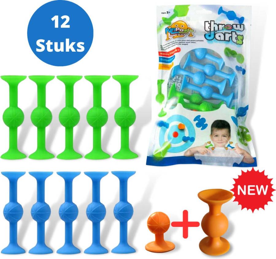 Fun Paste Pop Darts Game Set van 12 Sticky Darts Trend bekend van TikTok Siliconen Dartpijlen Fidget Toys Pop Tarts Speelgoed Throw Darts Sinterklaas Kerstcadeau
