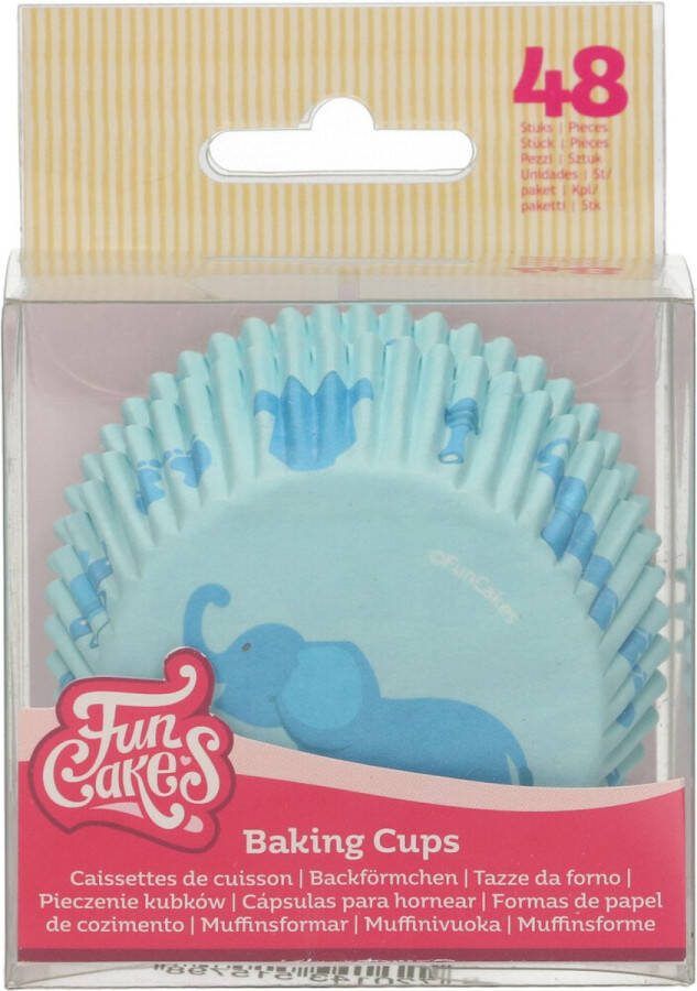 FunCakes Baking Cups Baby Blauw 48 Stuks Cupcake Vormpjes Papier