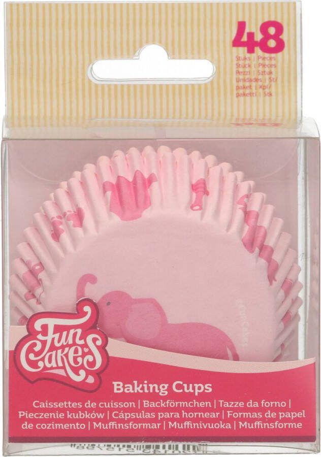 FunCakes Baking Cups Baby Roze 48 Stuks Cupcake Vormpjes Papier