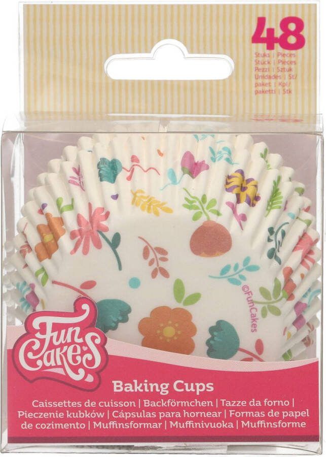 FunCakes Baking Cups Bloemen 48 Stuks Cupcake Vormpjes Papier
