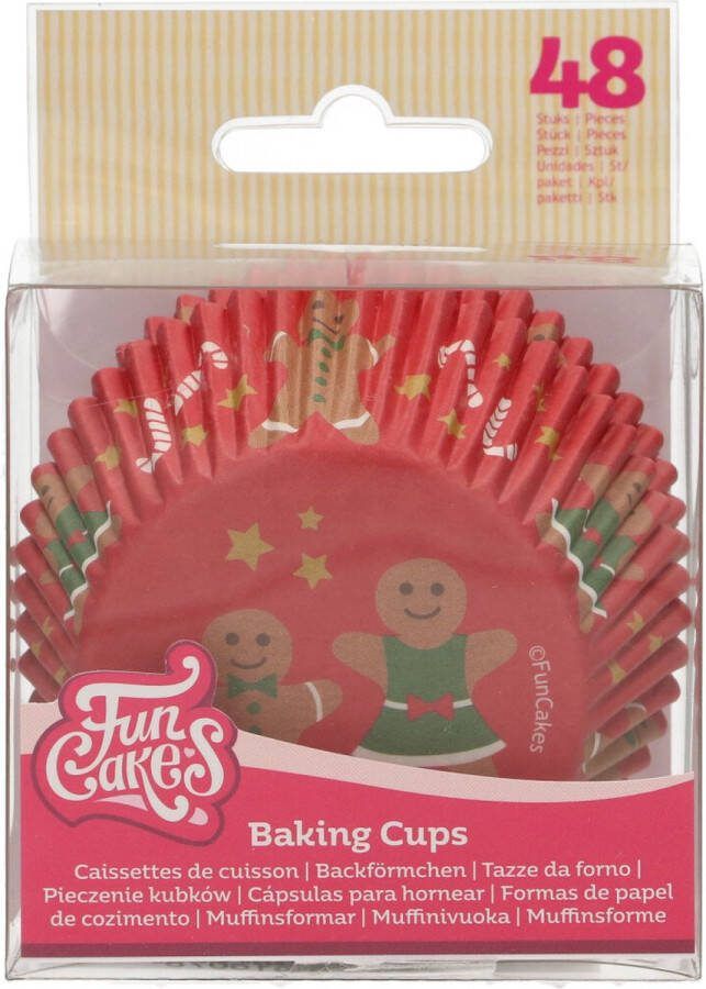 FunCakes Baking Cups Gingerbread 48 Stuks Cupcake Vormpjes Papier