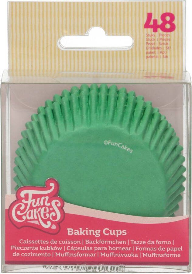 FunCakes Baking Cups Grasgroen 48 Stuks Cupcake Vormpjes Papier