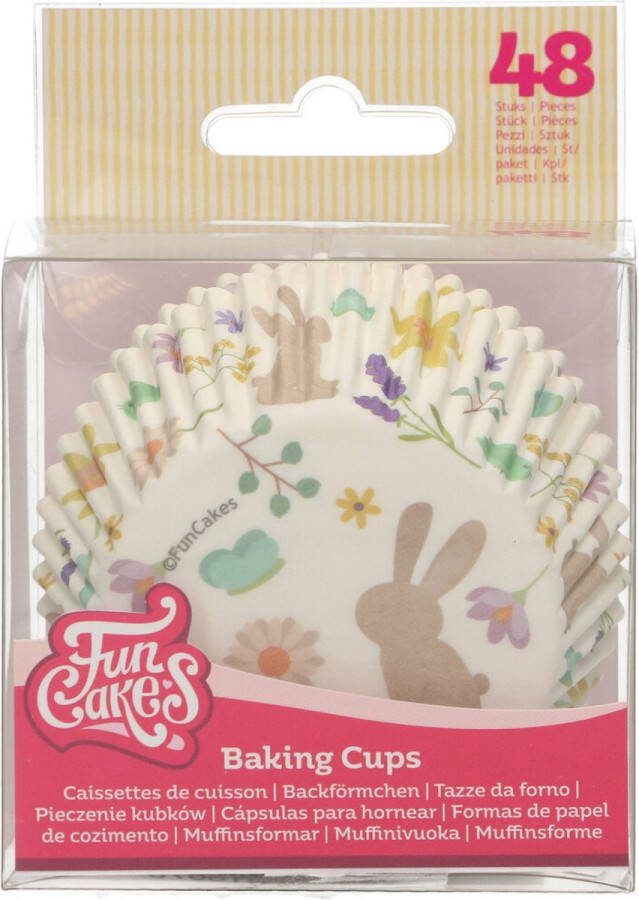 FunCakes Baking Cups Lente Dieren 48 Stuks Cupcake Vormpjes Papier