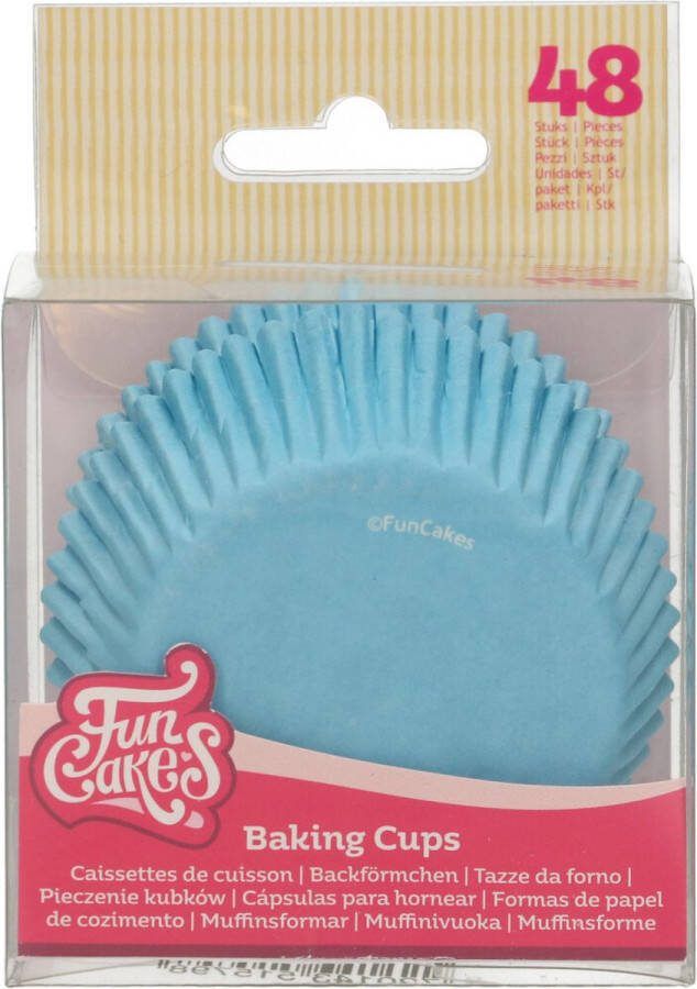 FunCakes Baking Cups Lichtblauw 48 Stuks Cupcake Vormpjes Papier