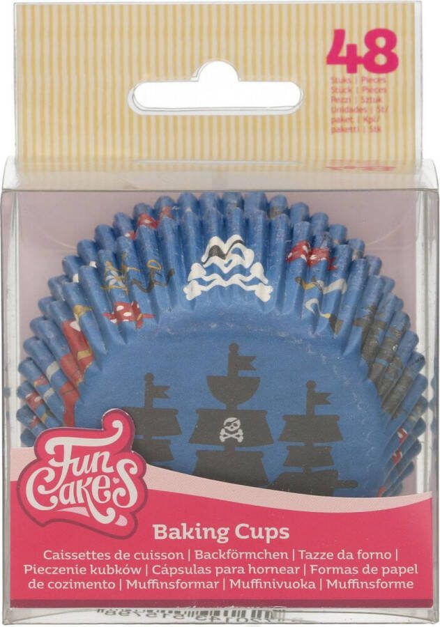 FunCakes Baking Cups Piraten 48 Stuks Cupcake Vormpjes Papier