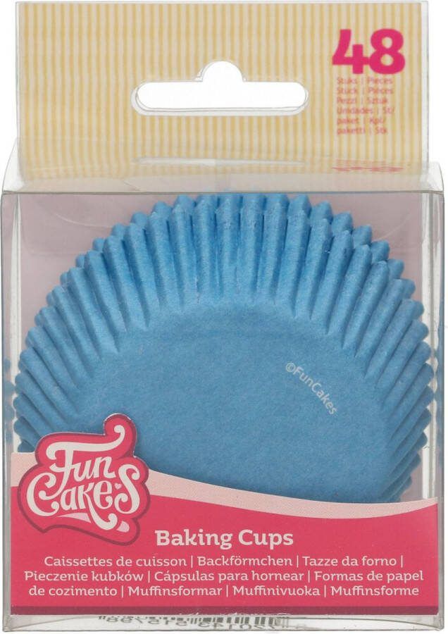 FunCakes Baking Cups Royal Blauw 48 Stuks Cupcake Vormpjes Papier