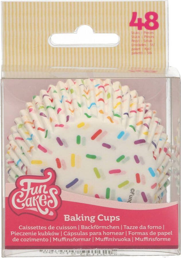 FunCakes Baking Cups Sprinkles 48 Stuks Cupcake Vormpjes Papier