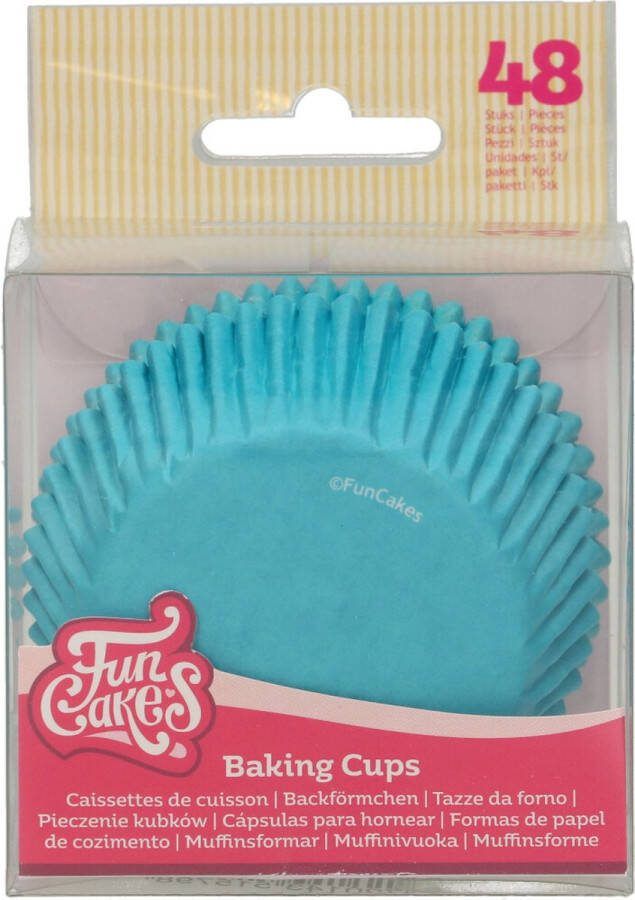 FunCakes Baking Cups Turquoise 48 Stuks Cupcake Vormpjes Papier