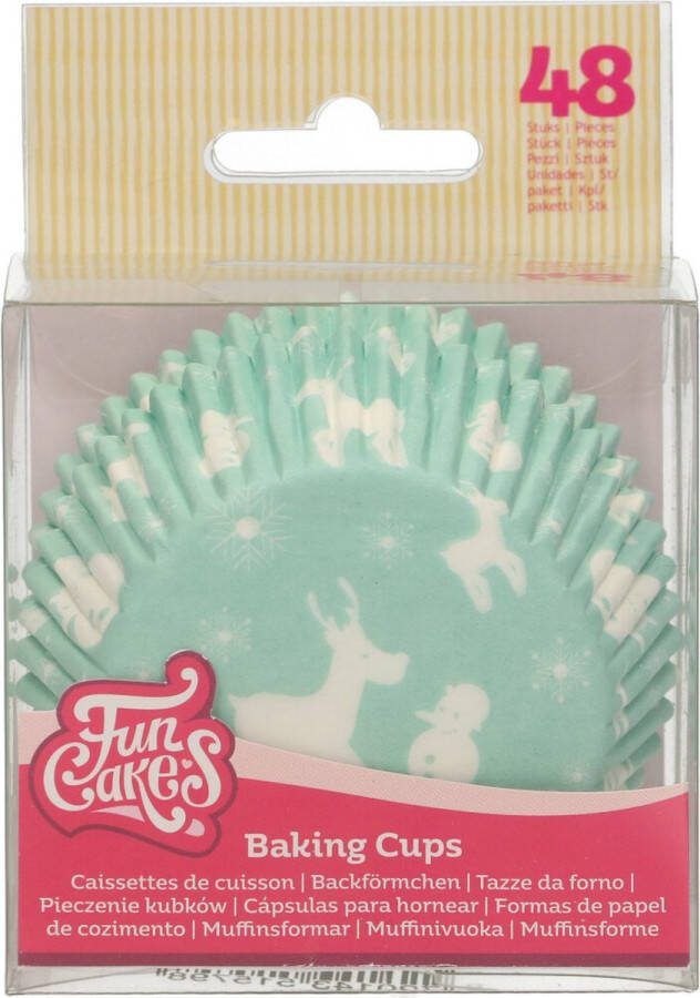 FunCakes Baking Cups Winter Wonderland 48 Stuks Cupcake Vormpjes Papier