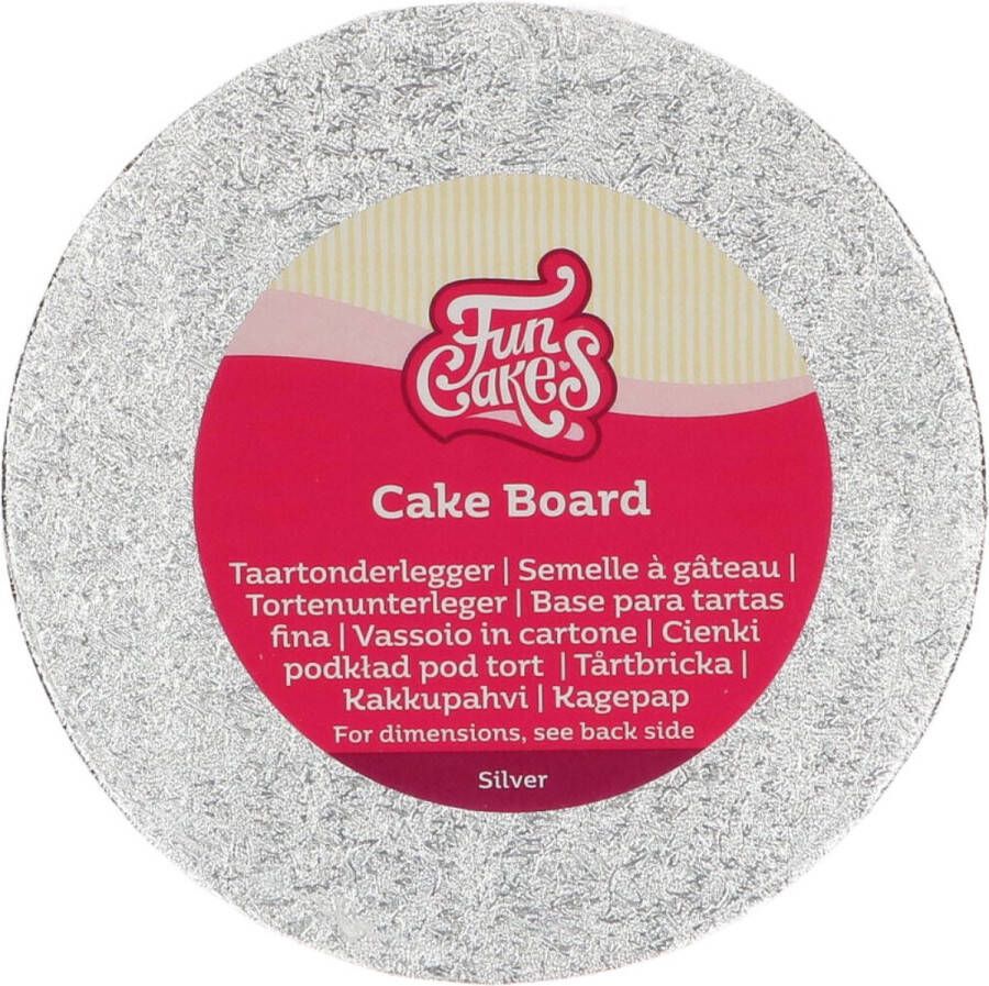 FunCakes Cake Board Taartplateau Rond Zilver Ø15 cm
