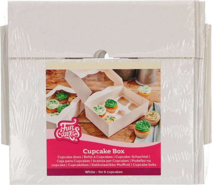 FunCakes Cupcake Doos Taartdozen Bakkerij Dozen 6 Wit pk 3