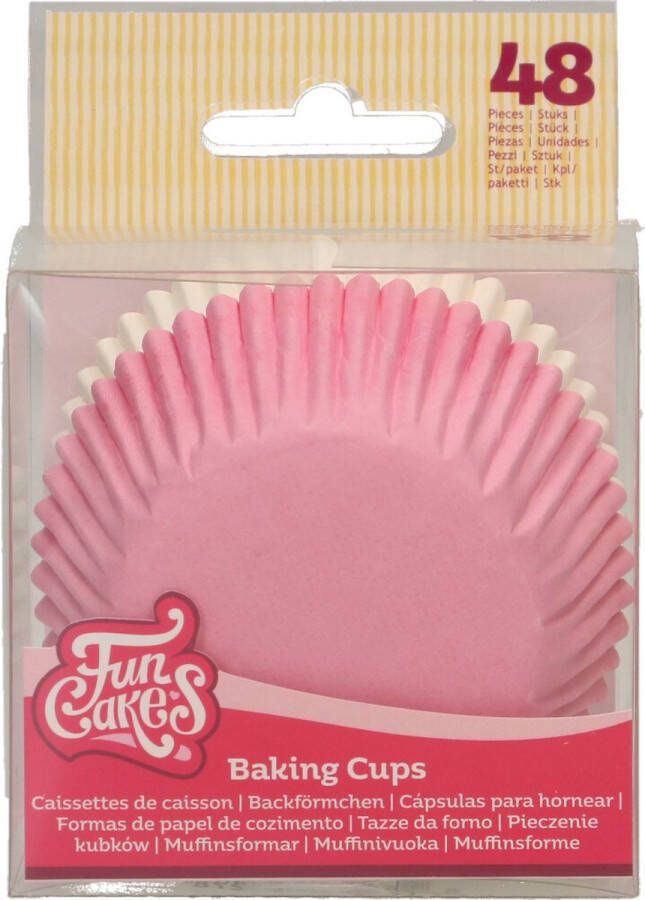 FunCakes Cupcake Vormpjes Muffinvorm Roze Wit pk 48