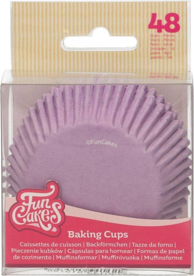 FunCakes Baking Cups Lila 48 Stuks Cupcake Vormpjes Papier
