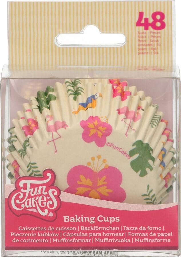 FunCakes Baking Cups Tropisch 48 Stuks Cupcake Vormpjes Papier